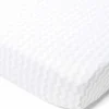 Rose Textiles - Folha de berço de musselina ondulada, cinza Best