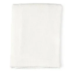 Rose Textiles - Manta de malha branca com borda Discount