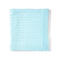 Rose Textiles - Manta de malha de cabo, azul Outlet
