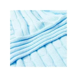 Rose Textiles - Manta de malha de cabo, azul Outlet