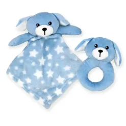 Rose Textiles - Nunu com chocalho de anel, cachorro azul Discount