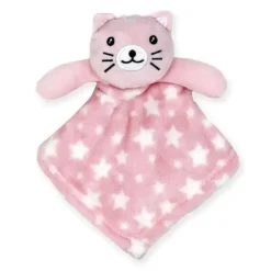 Rose Textiles - Nunu com chocalho de anel, gatinho rosa Hot
