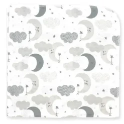 Rose Textiles - Pacote de 4 Cobertor de Recebimento, Cinza Sweet Dreams New
