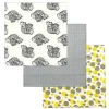 Rose Textiles - Pacote de 3 mantas de musselina, amarelo elefante Clearance