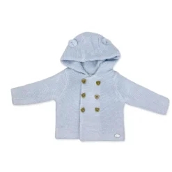 Rose Textiles - 2Pk Baby Boys Hooded Knit Set, Baby Blue New