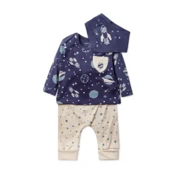 Rose Textiles - 3Pk Baby Boys Jogger Set, Space Navy Online