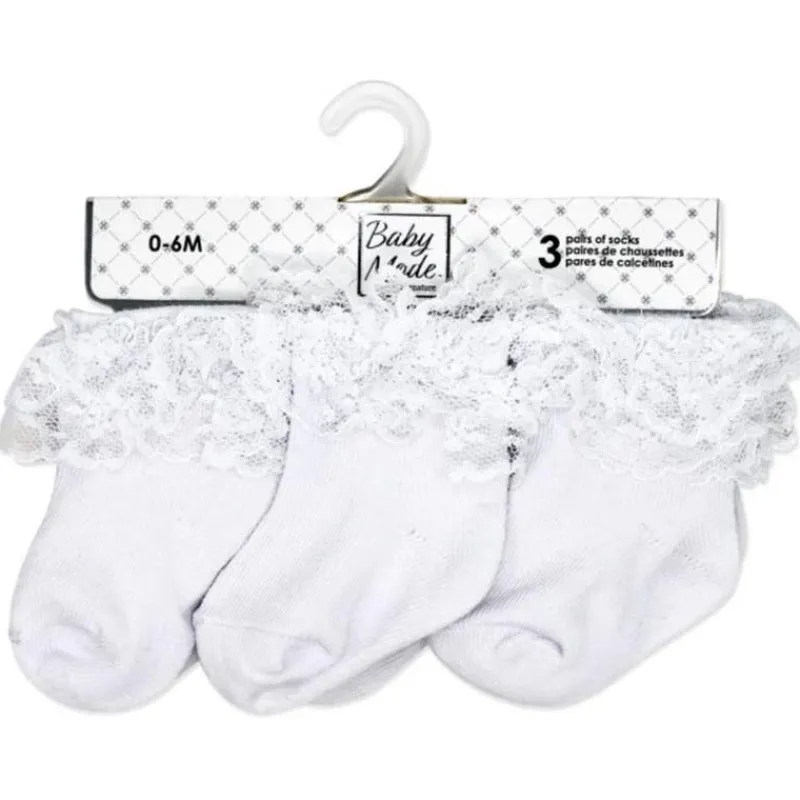 rose_textiles__pk_baby_gi_SKUhVGhvXTg_1.webp Rose Textiles - 3Pk Baby Girl Lace Trim Cuff Socks, White Online