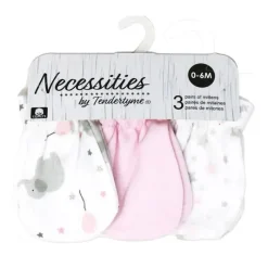 Rose Textiles - 3Pk Bebê Menina Elefante Rosa Luva Online