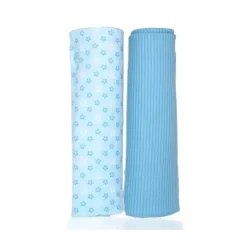 Rose Textiles - 2Pk Blue Star Knit Swaddle Hot