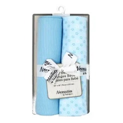 Rose Textiles - 2Pk Blue Star Knit Swaddle Hot