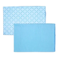 Rose Textiles - 2Pk Blue Star Knit Swaddle Hot