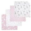 Rose Textiles - 4Pk Receiving Blanket, Pink Elephant & Balloon Online
