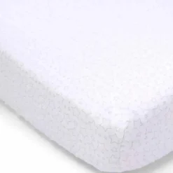 Rose Textiles - Star Flannel Crib Shee,: Cinza Fashion