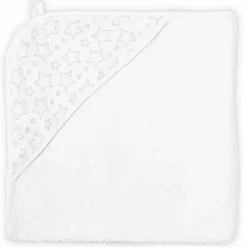 Rose Textiles - Toalha com capuz forrada de musselina Star, cinza Hot