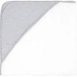 Rose Textiles - Toalha Listrada com Capuz, Cinza Fashion