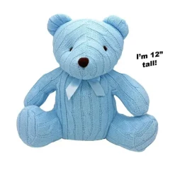 Rose Textiles - Urso de malha de 12 cabos, azul Hot