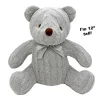 Rose Textiles - Urso de malha de 12 cabos, cinza Fashion