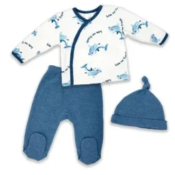 Rose Textiles Rose Têxteis - Conjunto de enxoval de bebê 3 unidades, salve nossos oceanos Outlet