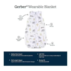 Gerber Roupa de cama - saco de dormir 1Pk, animais neutros + geos Discount