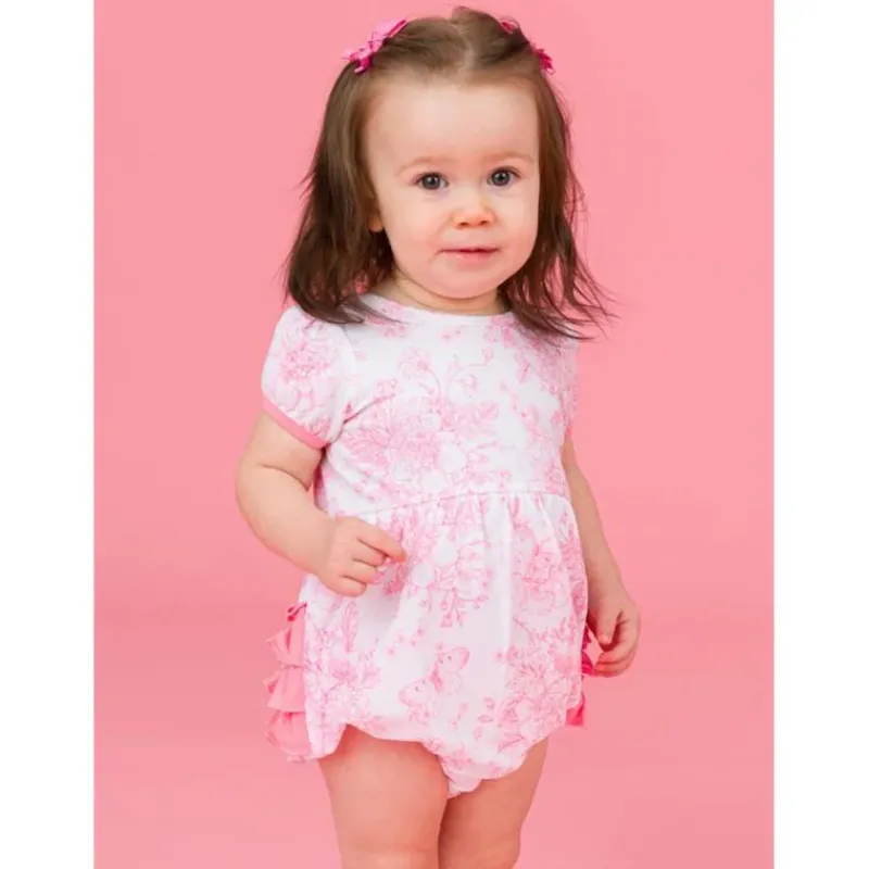 rufflebutts__baby_girl_pu_SKUSIgm2lIQ_0.webp RuffleButts - Baby Girl Puff Short Sleeve Bow Bubble Romper Sale