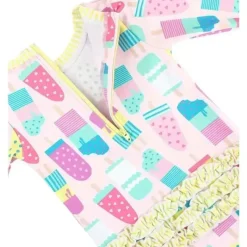 RuffleButts - Baby Girl Social One Piece Rash Guard, Sorvete Discount