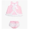 RuffleButts - Baby Girls Pink & White Swing Top & Bloomer Set Pink Discount