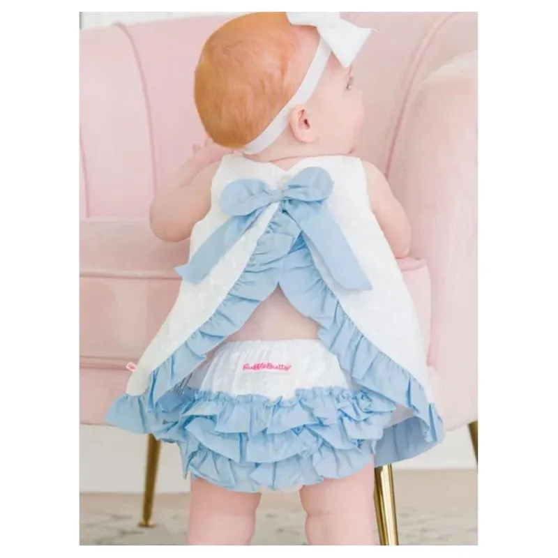 rufflebutts__baby_girls_w_SKUONH1u1ho_1.webp RuffleButts - Baby Girls White & Light Blue Swing Top & Bloomer Set White New