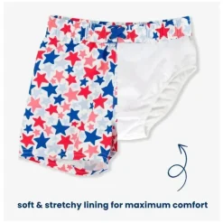 RuffleButts - Calção de banho Star Spangled branco com estrelas New