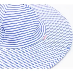 RuffleButts - Chapéu de natação Seersucker azul pervinca Online