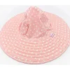 RuffleButts - Chapéu de natação reversível com bolinhas e listras rosa New