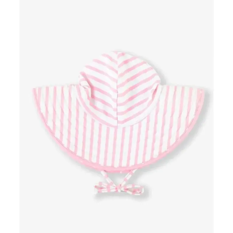 rufflebutts__chapu_de_nat_SKUyYXLNwNg_3.webp RuffleButts - Chapéu de natação reversível com bolinhas e listras rosa New