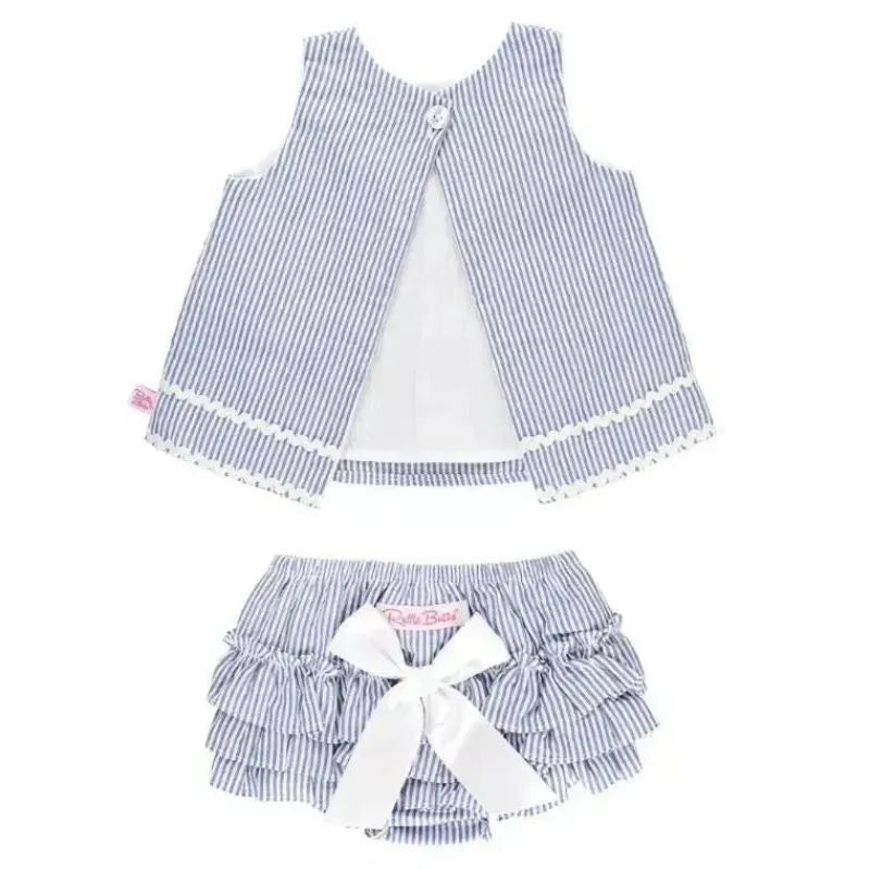 rufflebutts__conjunto_de__SKUjRcrR8k3_1.webp RuffleButts - conjunto de top e flor de bebê azul Seersucker Ric Rac Swing New