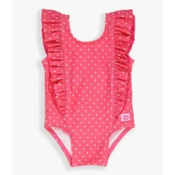 RuffleButts - Hot Pink Heart Waterfall One Piece, Rosa Outlet