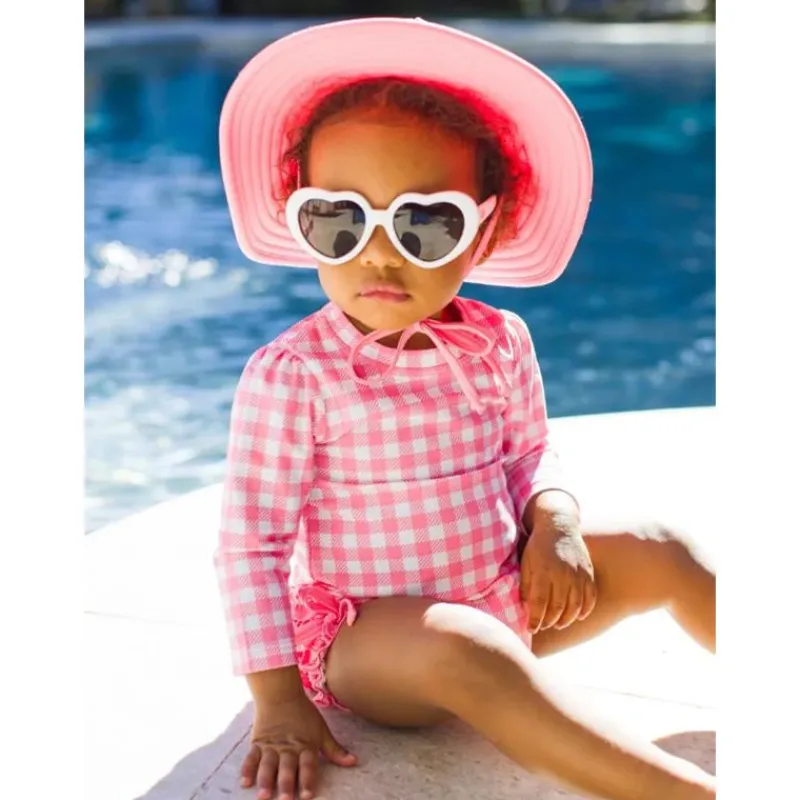 rufflebutts__long_sleeve__SKUA5V6FNUB_0.webp RuffleButts - Long Sleeve One Piece Rash Guard, Bubblegum Pink Outlet