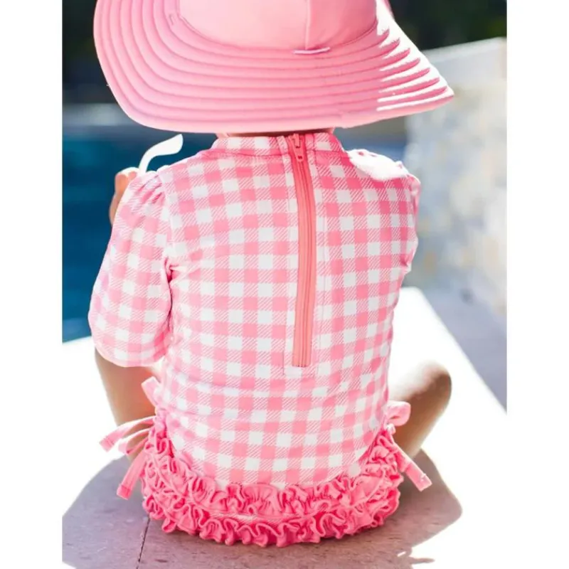 rufflebutts__long_sleeve__SKUA5V6FNUB_1.webp RuffleButts - Long Sleeve One Piece Rash Guard, Bubblegum Pink Outlet
