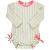 RuffleButts - Rash Guard Rainbow Seersucker de manga comprida Online