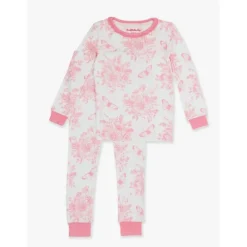 RuffleButts - Toddler Ruffle Long Sleeve Pajama Set, Bubblegum Pink Online
