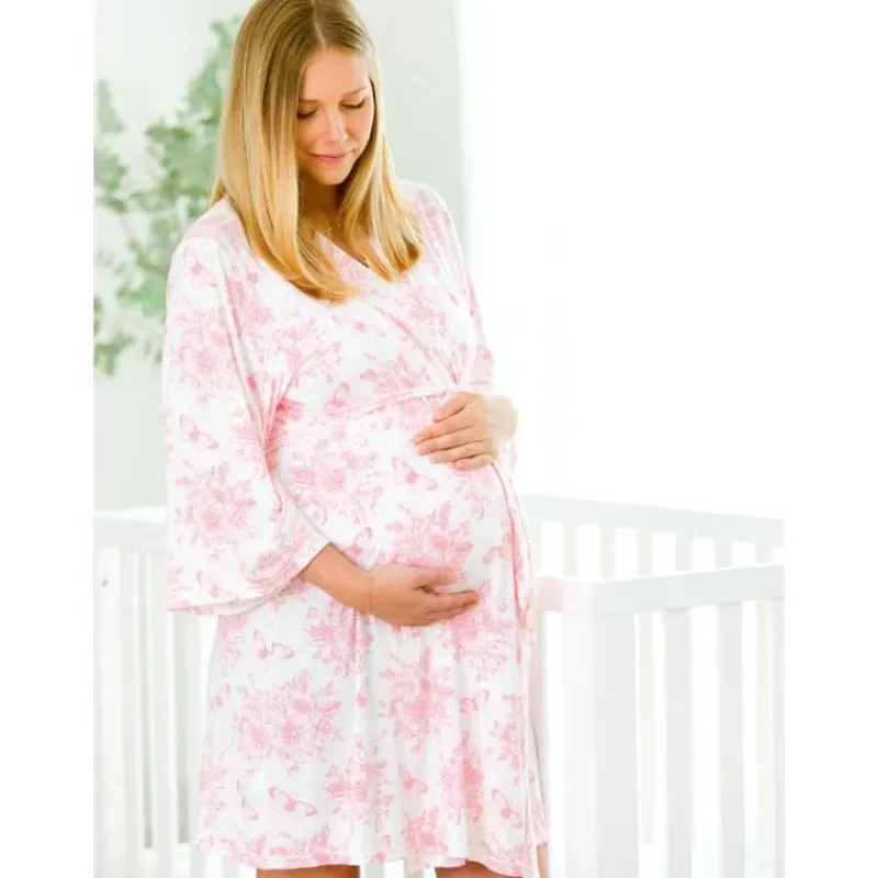 rufflebutts__womens_mater_SKUWOC9ObYd_0.webp RuffleButts - Women's Maternity Robe Os Bubblegum Pink Hot