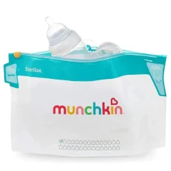 Munchkin Sacos de esterilização de garrafa jumbo , bolsas de esterilização de garrafa de microondas - 6 unidades, 180 usos Clearance