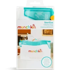 Munchkin Sacos de esterilização de garrafa jumbo , bolsas de esterilização de garrafa de microondas - 6 unidades, 180 usos Clearance