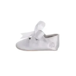 Ralph Lauren Sapatilha de balé Layette Briley, cetim branco Outlet