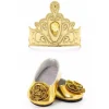 Little Adventures Sapatilhas e tiara da boneca , ouro Best