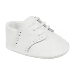 Baby Deer Sapato de berço de veado bebê, branco - tamanho 3 (6-9M) Clearance