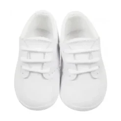 Baby Deer Sapato de berço de veado bebê, branco - tamanho 3 (6-9M) Clearance