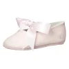 Ralph Lauren Sapatos de berço bebê - meninas Briley de couro com detalhe de laço, rosa Fashion