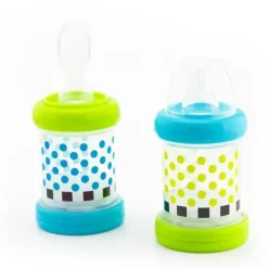 Sassy - Enfermeira de comida para bebê, conjunto de 2 ou mais meses, bico e colher 100% silicone sem BPA Discount