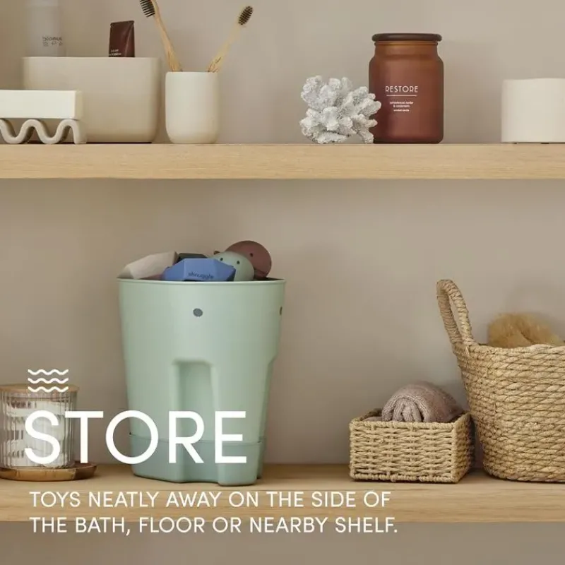shnuggle__ellie_bath_toy__SKUHAFTCJn5_2.webp Shnuggle - Ellie Bath Toy Storage Scoop, Eucalyptus Green Outlet