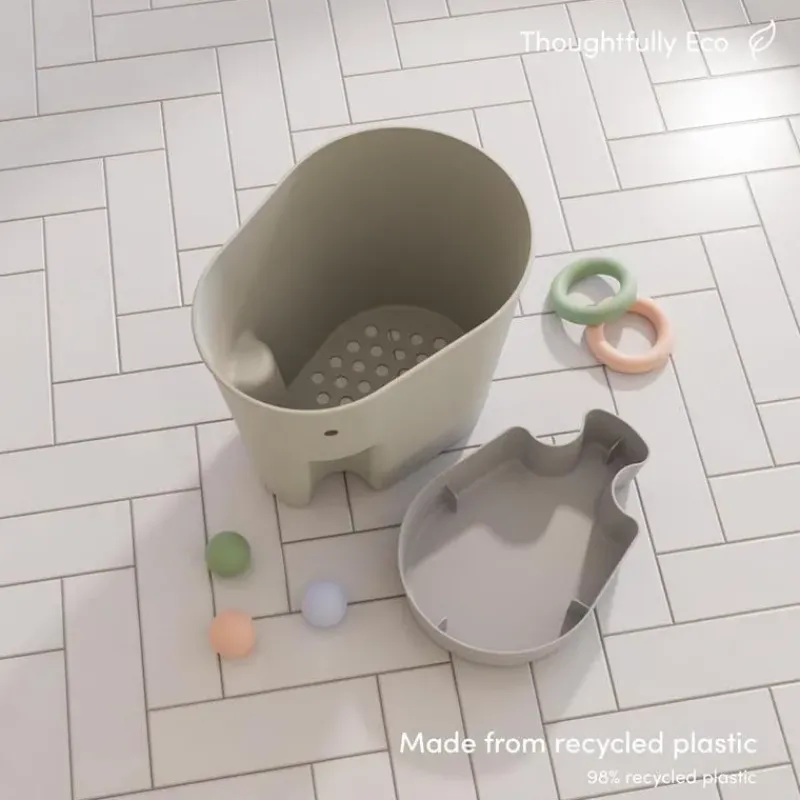 shnuggle__ellie_bath_toy__SKUk6nTAp9K_3.webp Shnuggle - Ellie Bath Toy Storage Scoop, Taupe Clearance