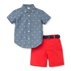 Little Me Short Me Palm Tree - Vermelho New