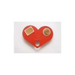 Feeding Solutions Sirva-se de soluções de alimentação, bandeja de alimentação em forma de coração - vermelha Fashion